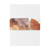 Elegante Steekproef Oranje Waterverf Inkt Uitnodigingen Wikkel (Achterkant Voorbeeld)