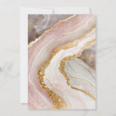 Elegante steen agaat marmer chique bruiloft kaart (Achterkant)