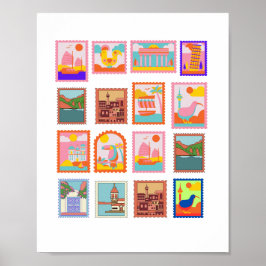 ELEGANTE STEMPELS KUNST Poster