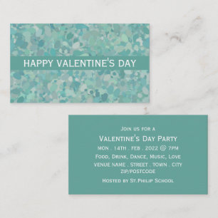 Elegante stenen stip Valentijnsdag feest ticket