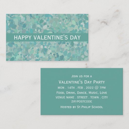 Elegante stenen stip Valentijnsdag feest ticket (Voorkant / Achterkant)