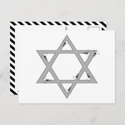 elegante ster van david briefkaart (Voorkant / Achterkant)