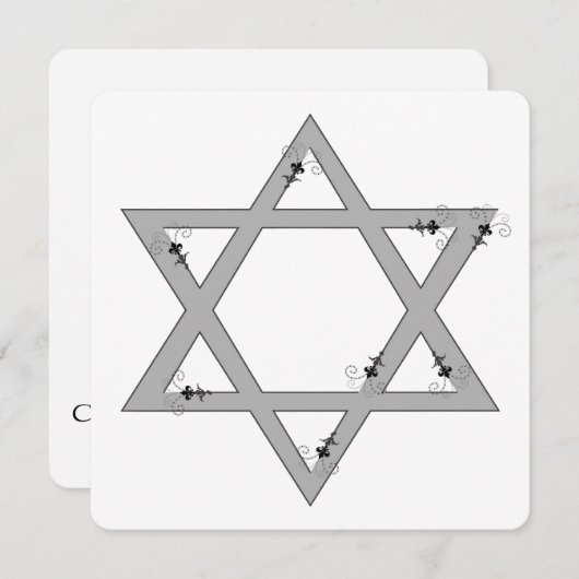 elegante ster van david kaart (Voorkant / Achterkant)
