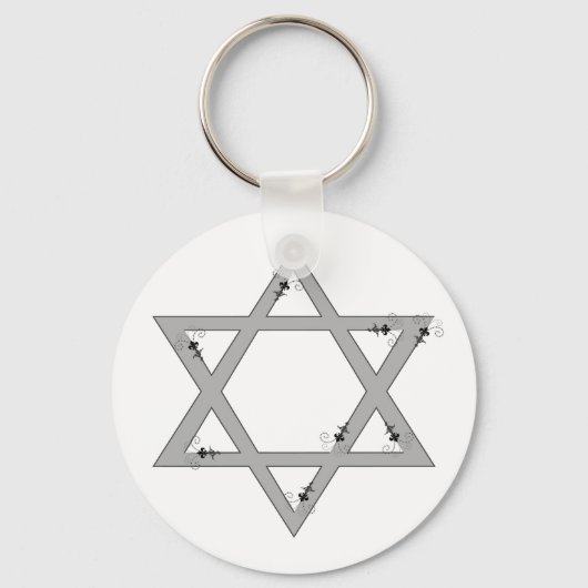 elegante ster van david sleutelhanger (Voorkant)