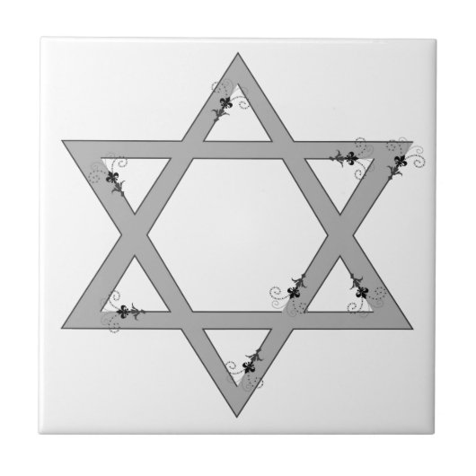 elegante ster van david tegeltje (Voorkant)