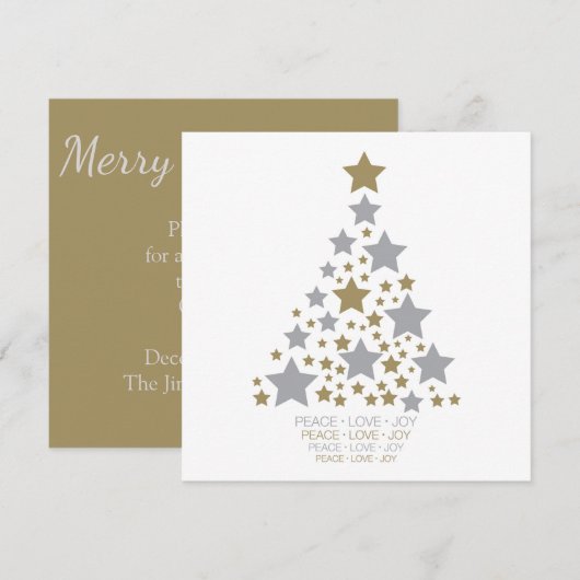 Elegante sterboom kaart (Voorkant / Achterkant)