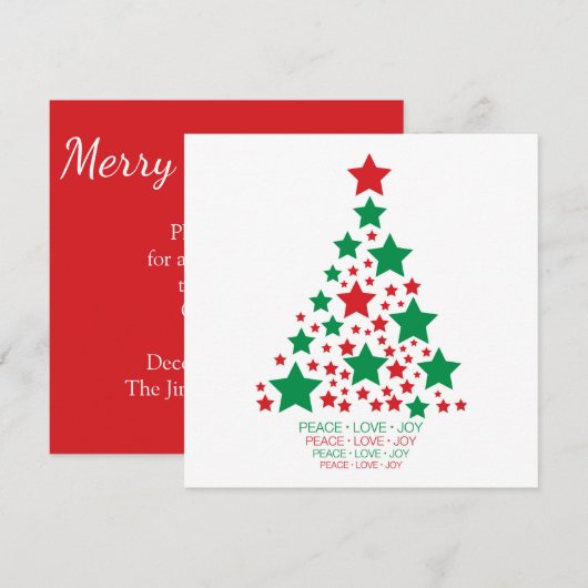 Elegante sterboom kaart (Voorkant / Achterkant)