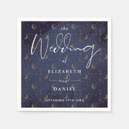 Elegante sterren en stemming hemelse mystieke brui servet