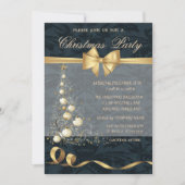 Elegante Sterren Gouden Kerstboom Boog, Kerstmis Kaart (Voorkant)