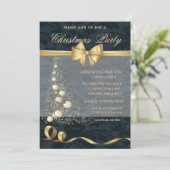 Elegante Sterren Gouden Kerstboom Boog, Kerstmis Kaart (Staand voorkant)