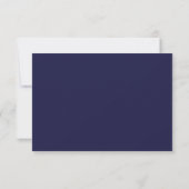 Elegante sterren marineblauw  RSVP kaartje (Achterkant)