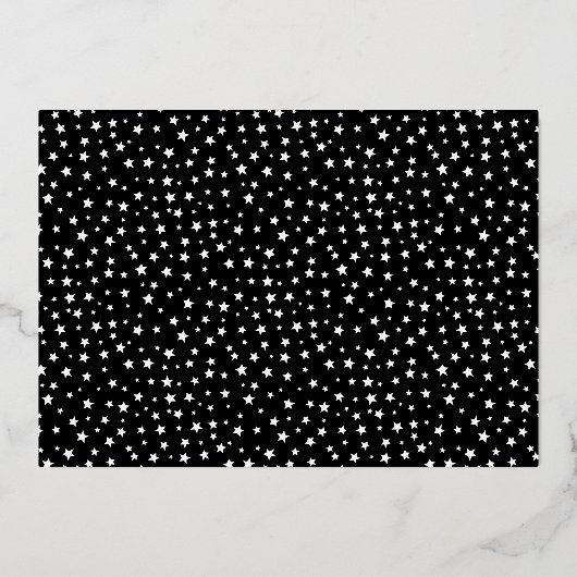 Elegante sterren Quinceañera 15e verjaardagsfeest Folie Uitnodiging (Achterkant)