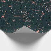 Elegante sterrenbeelden en astrologiesymbolen cadeaupapier (Hoek)