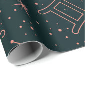 Elegante sterrenbeelden en astrologiesymbolen cadeaupapier (Rol Hoek)
