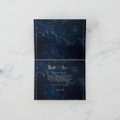 Elegante sterrenhemel Trouwdag Himmelse bruiloft  Bedankkaart (Binnen)