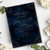 Elegante sterrenhemel Trouwdag Himmelse Bruiloft  Kaart