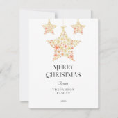 Elegante sterrenhemel vrolijke kerst Kaart (Voorkant)