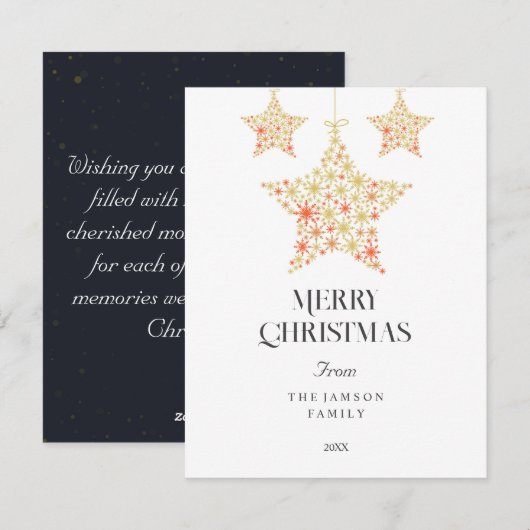 Elegante sterrenhemel vrolijke kerst Kaart (Voorkant / Achterkant)