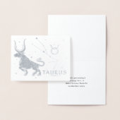 Elegante sterrenkunde | Taurus Verjaardag Zilver Folie Kaarten (Display)