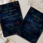 Elegante Sterrennacht bruiloft hemelse bruiloft Kaart