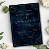 Elegante Sterrennacht bruiloft hemelse bruiloft Kaart