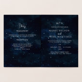 Elegante Sterrennacht Bruiloft uitnodiging Modern (Binnen)