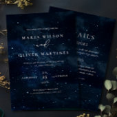 Elegante Sterrennacht Bruiloft uitnodiging Modern