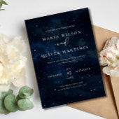 Elegante Sterrennacht Bruiloft uitnodiging Modern
