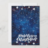 Elegante Sterrennacht Kerstfoto Collage Kaart (Voorkant)