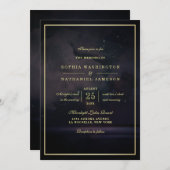 Elegante Sterrennacht Sky Wedding Kaart (Voorkant / Achterkant)