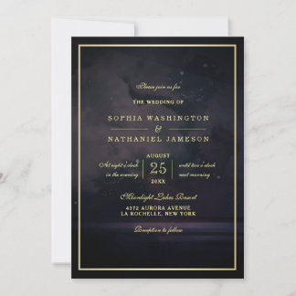 Elegante Sterrennacht Sky Wedding Kaart