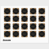 Elegante sticker met gouden lijst (Vel)