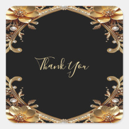 Elegante sticker met gouden lijst