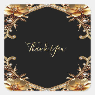 Elegante sticker met gouden lijst