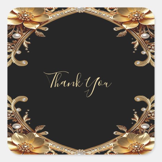 Elegante sticker met gouden lijst (Voorkant)