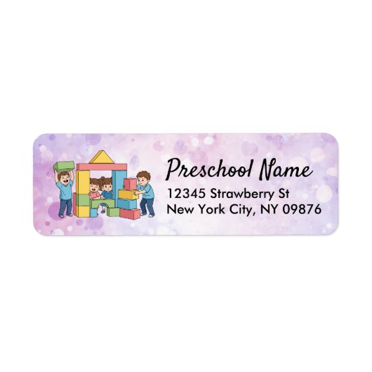 Elegante sticker voor kinderopvang verpakkingen (Voorkant)