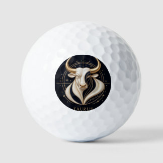 ♉ Elegante Stier Zodiac Gouden Stier Astrologie ✨ Golfballen