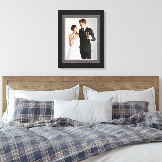 Elegante stijl bruiloft foto Lijst Canvas Afdruk (Insitu (Slaapkamer))