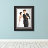 Elegante stijl bruiloft foto Lijst Canvas Afdruk (Insitu (Houten vloer))