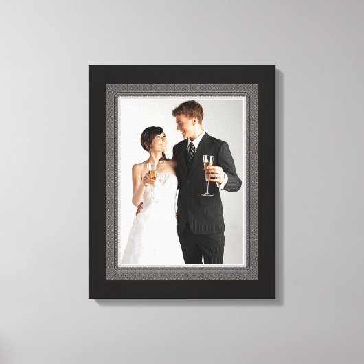 Elegante stijl bruiloft foto Lijst Canvas Afdruk (Voorkant)