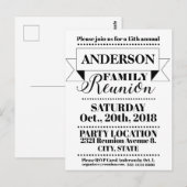 Elegante  stijl familie reünie ontwerp briefkaart (Voorkant / Achterkant)