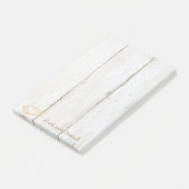 Elegante stijl, houtstructuur, zeeschelp post-it® notes (Schuin)