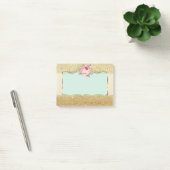 Elegante stijl, lijst, roos, glitters post-it® notes (Kantoor)
