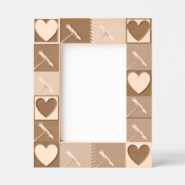 Elegante  stijl motieven van harten en bloemen gegraveerde lijstjes