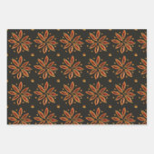 Elegante stijl vogels kerst poinsettia inpakpapier vel (Voorkant 2)