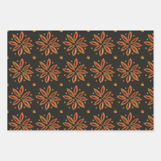 Elegante  stijl vogels kerst poinsettia inpakpapier vel (Voorkant 2)