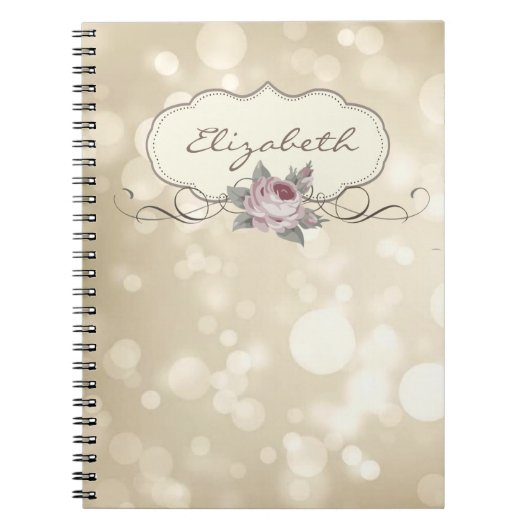 Elegante stijlvol ,Bokeh,Roos Notitieboek (Voorkant)