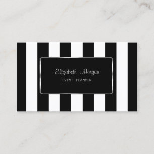 Elegante Stijlvol,Modern,Gestreepte,Zwarte Lijst Visitekaartje