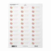 Elegante stijlvol, wit, roze goud roos etiket (Full Sheet)