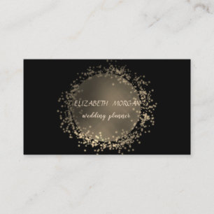Elegante stijlvol,Zwart ,Gouden confetti Visitekaartje